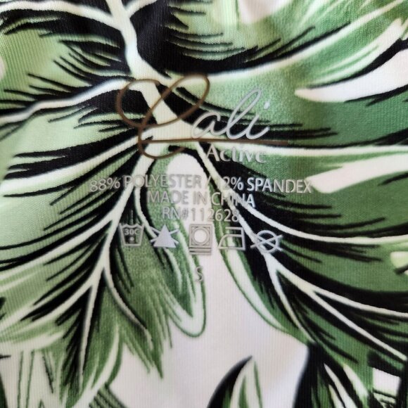 Cali‎ Active Leggings Yoga Running  Tropical Palm Floral Sz S EUC - Picture 11 of 13